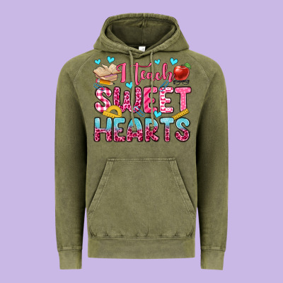 I Teach Sweet Hearts Olivia Vintage Hoodie Designed By Oliviacreatesart