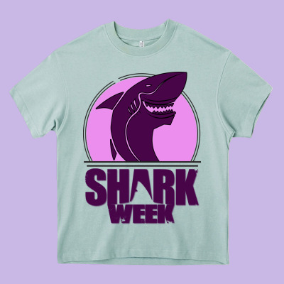 Shark Week Heavy Core Tee Designed By Bettercallsaul