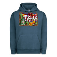 Pigment Midnight Navy feliz navidad Urban Hoodie - AdoDesignShop