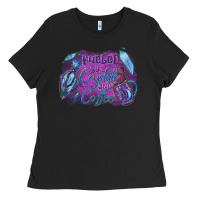 Black Fueled by crystals and coffee halloween Ladies Tee - NancyCooperArtShop