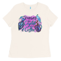 Bone Fueled by crystals and coffee halloween Ladies Tee - NancyCooperArtShop