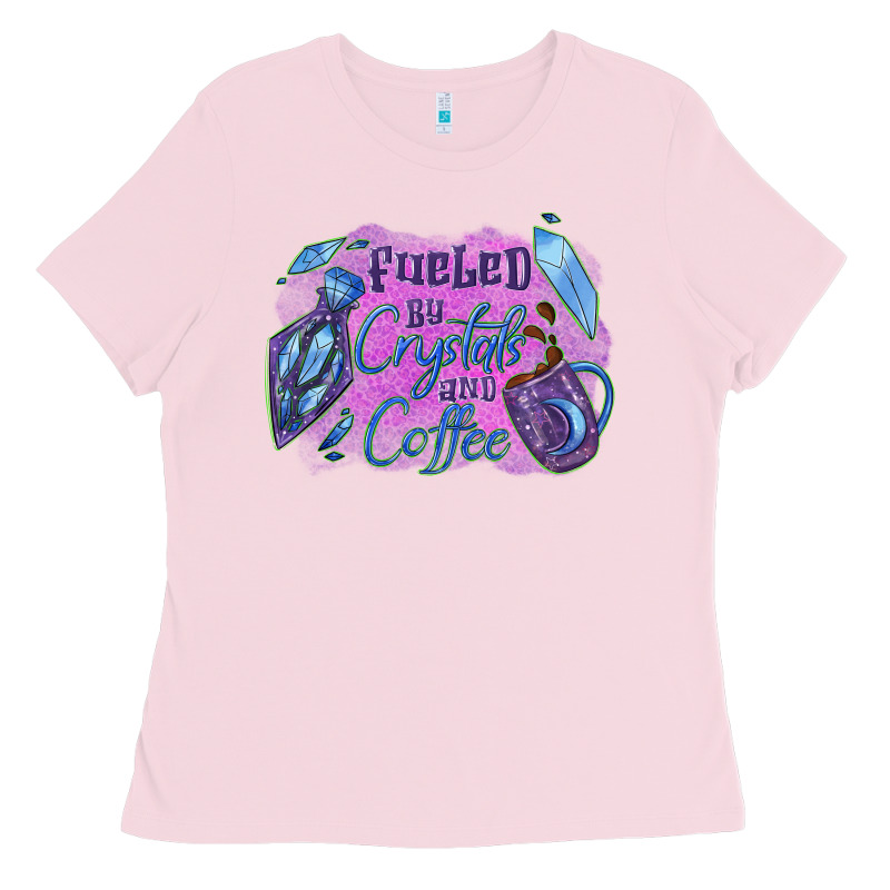 Fueled By Crystals And Coffee Halloween Ladies Tee by NancyCooperArtShop | Teevron