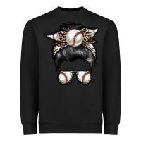 Black baseball mom Heavyweight Sweatshirt - RacoonDesign