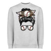 Heather Grey baseball mom Heavyweight Sweatshirt - RacoonDesign