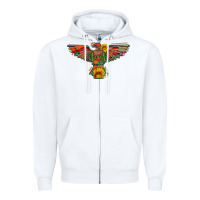 White thunderbird  wild soul with sunflower serape aztec Zipper Hoodie - Artiststas