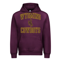 Mauve Wine Wyoming Cowboys Men's Apparel Gameday Arch Over Cowboys Sweat Urban Hoodie - longCreatives