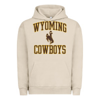 Pigment French Oak Wyoming Cowboys Men's Apparel Gameday Arch Over Cowboys Sweat Urban Hoodie - longCreatives