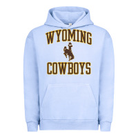 Pigment Grape Ice Wyoming Cowboys Men's Apparel Gameday Arch Over Cowboys Sweat Urban Hoodie - longCreatives