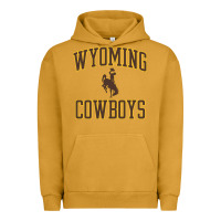 Pigment Peanut Butter Wyoming Cowboys Men's Apparel Gameday Arch Over Cowboys Sweat Urban Hoodie - longCreatives