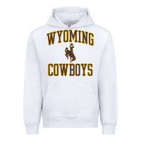 White Wyoming Cowboys Men's Apparel Gameday Arch Over Cowboys Sweat Urban Hoodie - longCreatives