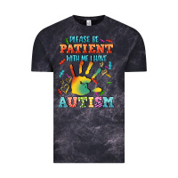 Cloud Black please be patient with me i have autism Vintage Tee - CowGirlArtShop