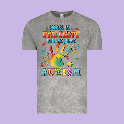 Please Be Patient With Me I Have Autism Vintage Tee Designed By Cowgirlartshop