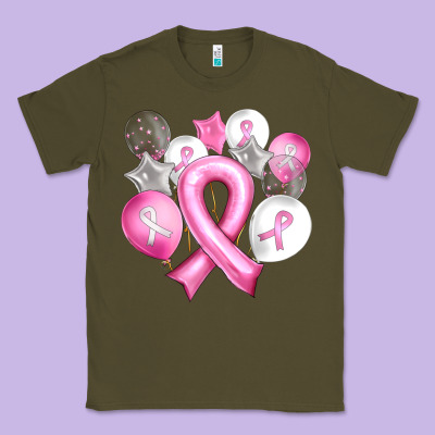 Balloons Cancer Ribbon Classic Tee Designed By Artiststas