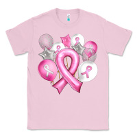 Bubblegum Pink Balloons cancer ribbon Classic Tee - Artiststas
