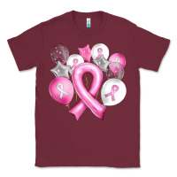 Burgundy Balloons cancer ribbon Classic Tee - Artiststas