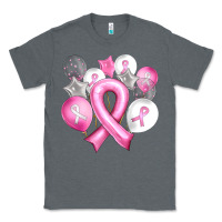 Charcoal Heather Balloons cancer ribbon Classic Tee - Artiststas