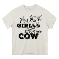This Girl Loves Her Cow Heavy Core Tee | Teevron