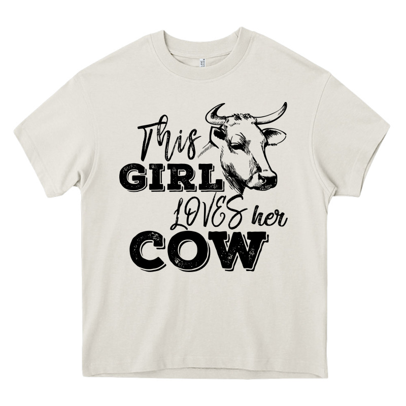 This Girl Loves Her Cow Heavy Core Tee by Bettercallsaul | Teevron