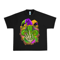 Black Mardi Gras with skeleton hand Urban Heavy Tee - HowdyJamesFarm
