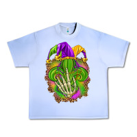 Grape Ice Mardi Gras with skeleton hand Urban Heavy Tee - HowdyJamesFarm