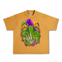 Peanut Butter Mardi Gras with skeleton hand Urban Heavy Tee - HowdyJamesFarm