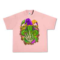Salmon Mardi Gras with skeleton hand Urban Heavy Tee - HowdyJamesFarm