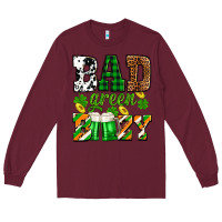 Burgundy St. Patrick's Bad green boozy Long Sleeve Tee - OliviaCreatesArt