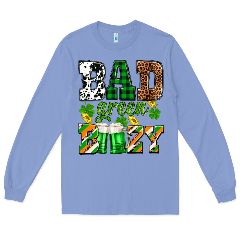 St. Patrick's Bad Green Boozy Long Sleeve Tee by OliviaCreatesArt | Teevron