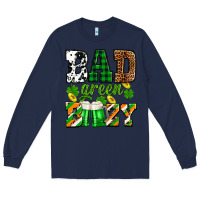Navy St. Patrick's Bad green boozy Long Sleeve Tee - OliviaCreatesArt