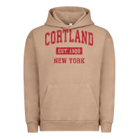 Pigment Burro Cortland New York NY Vintage Sports Design Red Design Sweat Urban Hoodie - longCreatives