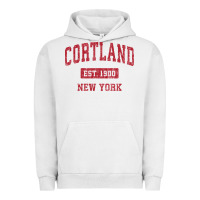 Pigment Lunar Rock Cortland New York NY Vintage Sports Design Red Design Sweat Urban Hoodie - longCreatives