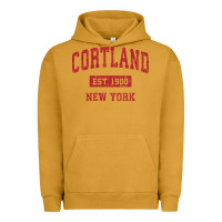 Pigment Peanut Butter Cortland New York NY Vintage Sports Design Red Design Sweat Urban Hoodie - longCreatives