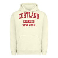Pigment Pistachio Cortland New York NY Vintage Sports Design Red Design Sweat Urban Hoodie - longCreatives
