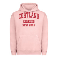 Pigment Salmon Cortland New York NY Vintage Sports Design Red Design Sweat Urban Hoodie - longCreatives