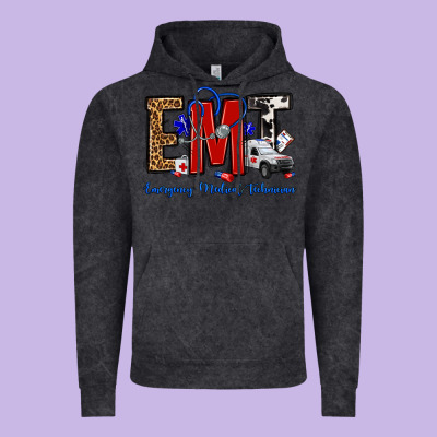 Emt Emergency Medical Technician Vintage Hoodie Designed By Oliviacreatesart