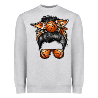 Heather Grey basketball mom Heavyweight Sweatshirt - RacoonDesign