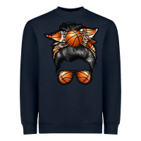 Navy basketball mom Heavyweight Sweatshirt - RacoonDesign
