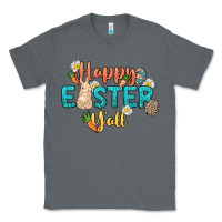 Charcoal Heather Happy Easter y'all Easter Day Classic Tee - HowdyJamesFarm