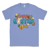 Colony Blue Happy Easter y'all Easter Day Classic Tee - HowdyJamesFarm