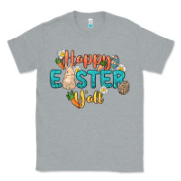 Heather Grey Happy Easter y'all Easter Day Classic Tee - HowdyJamesFarm