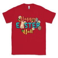 Red Happy Easter y'all Easter Day Classic Tee - HowdyJamesFarm