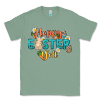 Sage Happy Easter y'all Easter Day Classic Tee - HowdyJamesFarm