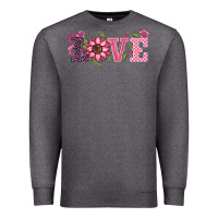 Charcoal Heather walentine's day love sunflower Premium Sweatshirt - BarkalooDesign