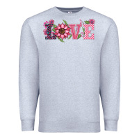 Heather Grey walentine's day love sunflower Premium Sweatshirt - BarkalooDesign
