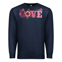 Navy walentine's day love sunflower Premium Sweatshirt - BarkalooDesign