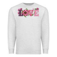 Oatmeal Heather walentine's day love sunflower Premium Sweatshirt - BarkalooDesign