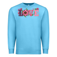 Ocean Blue walentine's day love sunflower Premium Sweatshirt - BarkalooDesign