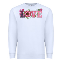 White walentine's day love sunflower Premium Sweatshirt - BarkalooDesign