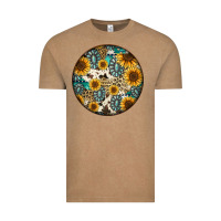 Vintage Coffee western pattern circle earrings Vintage Tee - Jasminsmagicworld