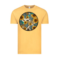 Vintage Mustard western pattern circle earrings Vintage Tee - Jasminsmagicworld